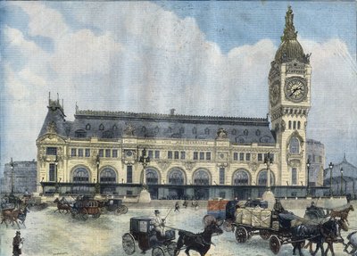 View of the Gare de Lyon in Paris in 1902. Engraving in Le Petit Parisien by Anonymous Anonymous