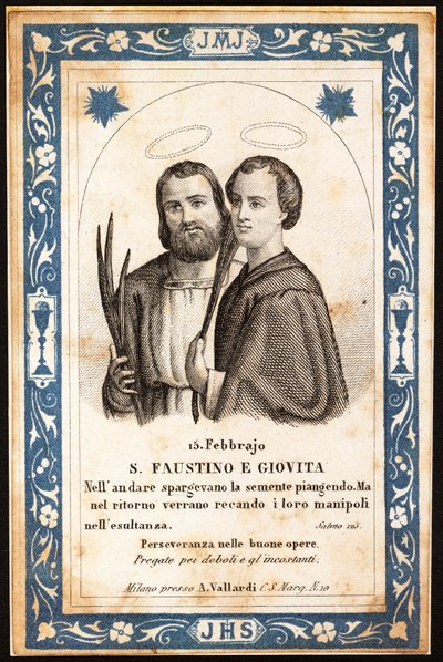 The Martyrs Saint Faustin and Saint Jovite by Anonymous Anonymous