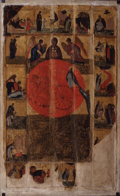 The Prophet Elijah with Scenes from His Life, End of 14th century by Anonymous Russian icon painter
