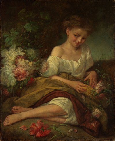 Flower Girl by Anselm Feuerbach