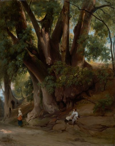 Italian Tree Landscape (Road near Albano) by Anselm Feuerbach