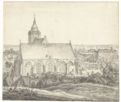 Buurkerk in Utrecht by Anthonie Waterloo