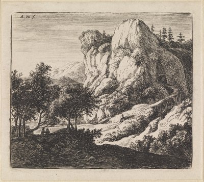 Landscape with Tunnel by Anthonie Waterloo