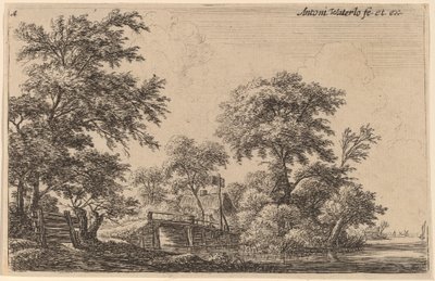 Planks Attached to Four Trees by Anthonie Waterloo
