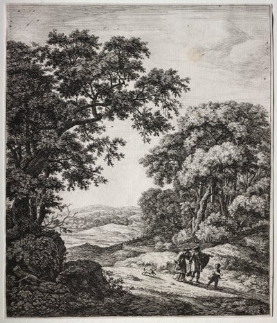 Six Large Upright Landscapes with Scenes from the Old Testament: Abraham Dismissing Hagar and Ishmael by Anthonie Waterloo