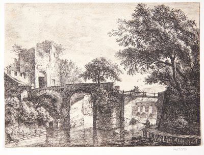 Stone Bridge over a River by Anthonie Waterloo