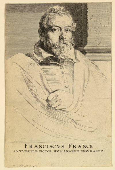 Portrait of Frans Francken, from the Icones Principum Virorum by Anthony van Dyck