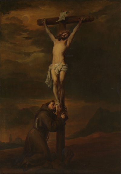 St Francis Lamenting at the Foot of the Cross by Anthony van Dyck