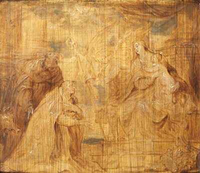 Virgin and Child with a Bishop Donor and Saint Anthony Abbot by Anthony van Dyck
