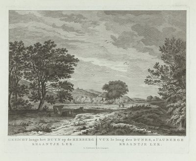Dune Landscape with Walking Family (View along the Dune to the Inn Kraantje Lek) by Antoine Cardon
