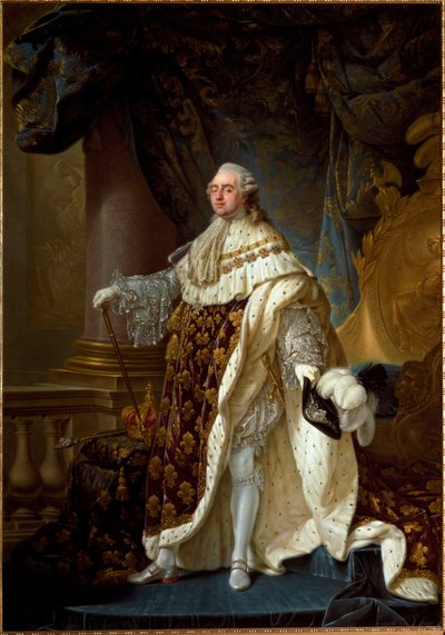 Portrait of Louis XVI with the dress of coronation by Antoine François Callet