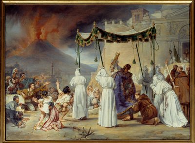 Procession from Saint January to Naples During an Eruption of Vesuvius by Antoine Jean Baptiste Thomas