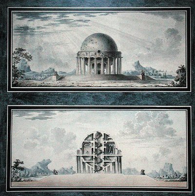 Design for a House for a Cosmopolite (detail) by Antoine Laurent Thomas Vaudoyer