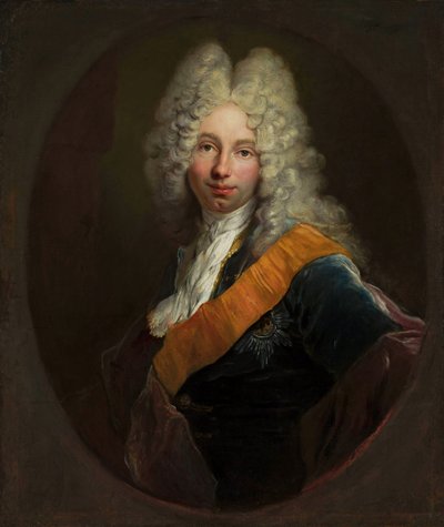 Friedrich Wilhelm Kettler (1692–1711) (Portrait of a Man in a Wig with the Black Eagle Order) by Antoine Pesne