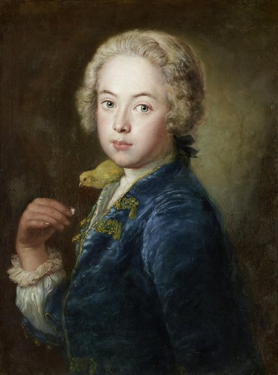 Vollrat (?) de Rège, Grandson of the Artist, with a Canary by Antoine Pesne