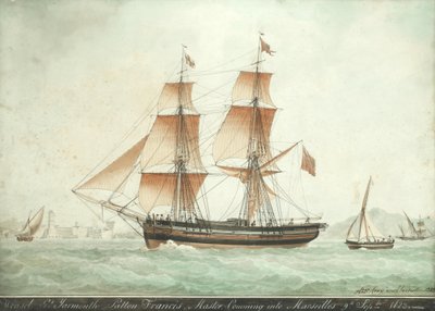 The Weasel Coming into Marseilles, 9th September 1823 by Antoine Roux