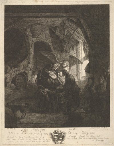 Tobias Returning Sight to His Father, 1755 by Antoine de Marcenay Ghuy