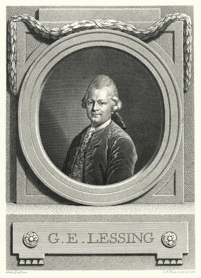 Gotthold Ephraim Lessing, German Enlightenment philosopher, writer and dramatist by Anton (after) Graff
