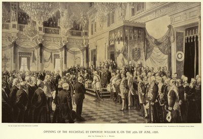 Opening of the Reichstag by Emperor William II by Anton Alexander von Werner