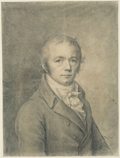Bust of a Beardless Middle-aged Man, Half Turned to the Right, Looking at the Viewer by Anton Graff