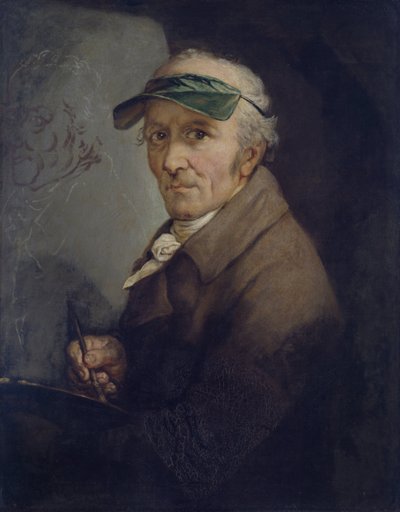 Self-Portrait with Eye-shade, 1813 by Anton Graff