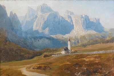 View of Kolfuschg with the Geisler Group by Anton Hlavacek