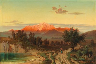 Sunset Over the Hoher Göll by Anton Hlavacek