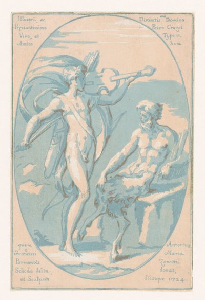 Contest Between Apollo and Marsyas by Anton Maria I Zanetti
