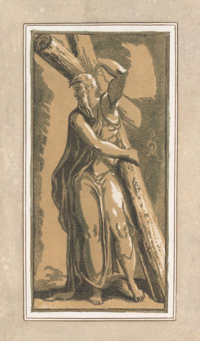 St. Andrew, Facing Forward, Head Turned to Left by Anton Maria Zanetti