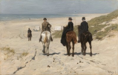 Ride on the Beach. 1876 by Anton Mauve