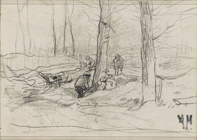 Woodcutters in a Forest by Anton Mauve