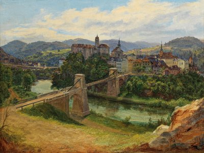 A View of the Town of Loket in the Czech Republic by Anton Schiffer