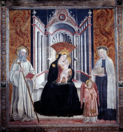 Virgin between St. Benedict and St. Francesca Romana by Antoniazzo Romano