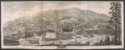 Large view of the monastery amidst the Appenine forests by Antonio Cioci or Ciocchi