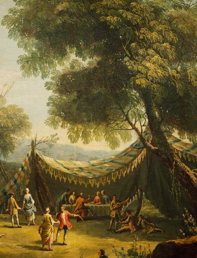 Tent in Countryside with Live Music (detail) by Antonio Diziani