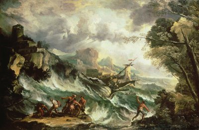 Seascape with Shipwreck by Antonio Marini