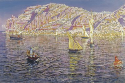 Seascape. View of the Bay of Palma de Mallorca by Antonio Munoz Degrain