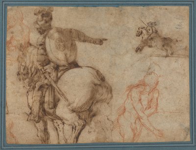 A Soldier on Horseback and Other Studies by Antonio Tempesta