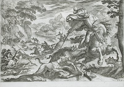 Boar Hunt by Antonio Tempesta