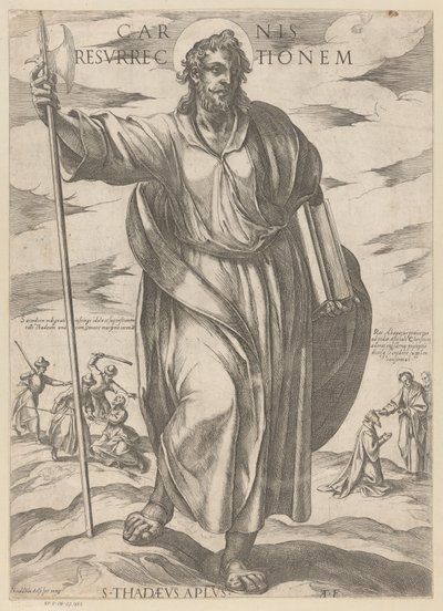 Saint Jude Thaddeus (Christ, Mary, and the Apostles) by Antonio Tempesta