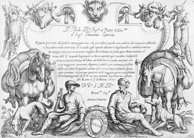 Frontispiece to a Series of Hunting Scenes by Antonio Tempesta