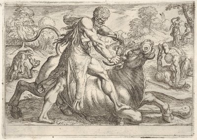 Hercules and Achelous by Antonio Tempesta