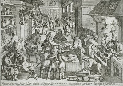 January: A Kitchen by Antonio Tempesta