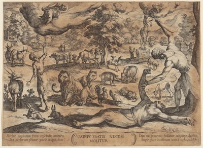 Cain Kills Abel, Plate 1 from the Series 