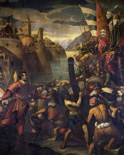 Venetians and Crusaders conquering Tyre by Antonio Vassilacchi