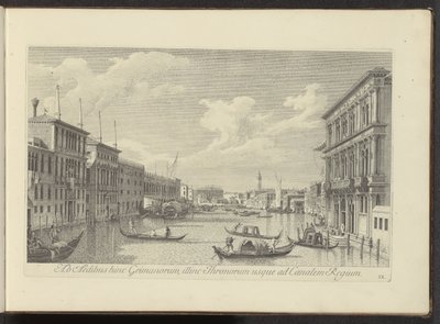View of the Grand Canal and Palazzo Vendramin-Calergi in Venice by Antonio Visentini