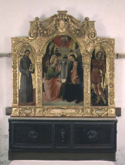 The Annunciation with SS. Francis and Michael by Antonio Vivarini