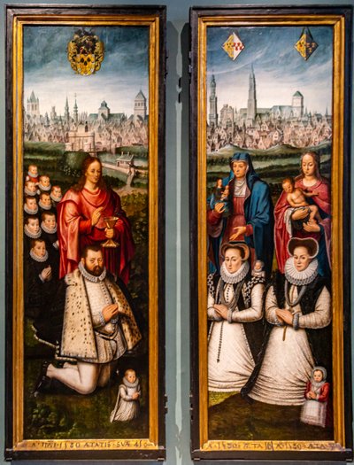 Portraits of Juan II Pardo and His Wives Anna Ingenieulandt and Maria Anchemann by Antoon Claeissens