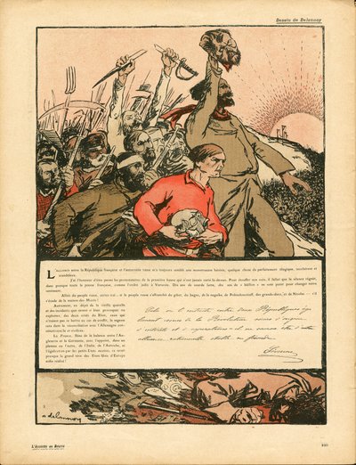 The Butter Plate, Number 222, Satirical in Colors by Aristide Delannoy