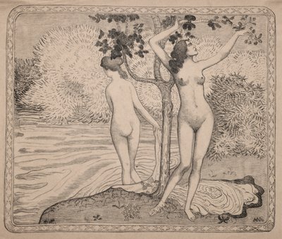 Two Bathers under a Tree at the Water